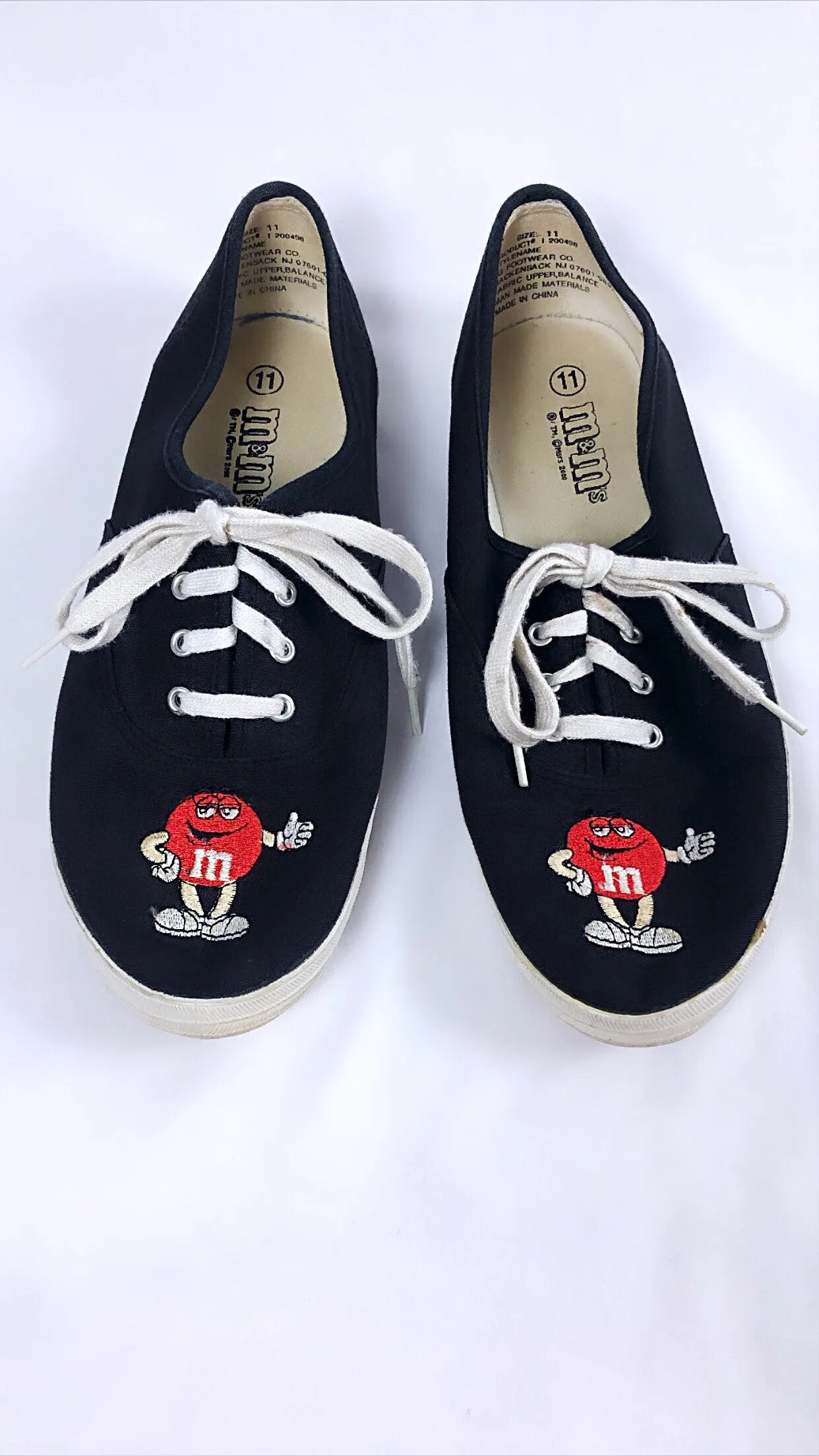 00's M&M’s Candy Embroidered Canvas Lace Up Sneakers by Mars Candy