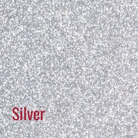 12" Silver Siser Glitter Heat Transfer Vinyl (HTV)