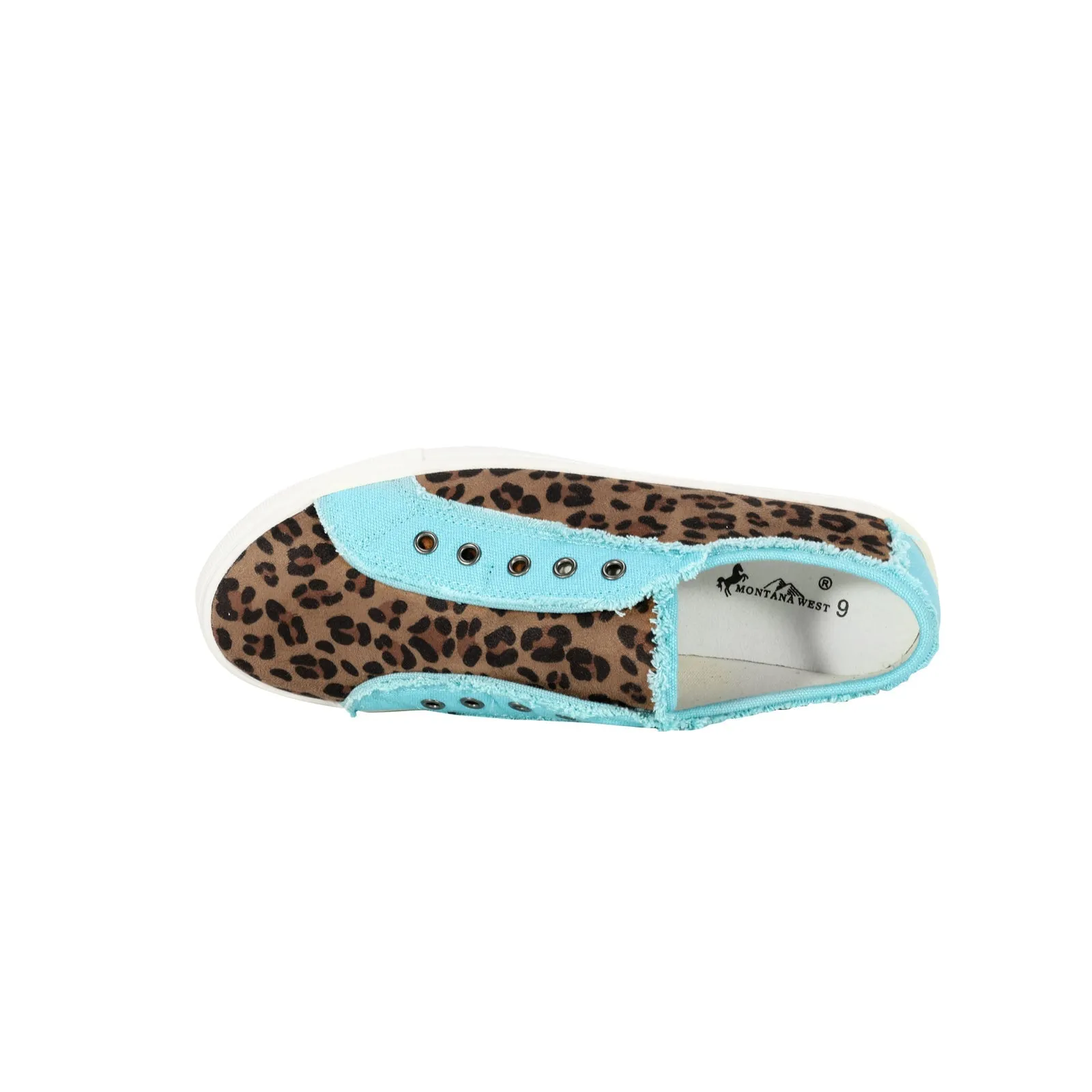 900-S002 Montana West Leopard Hair-On Canvas Shoes - By Case (12 Paris/Case)