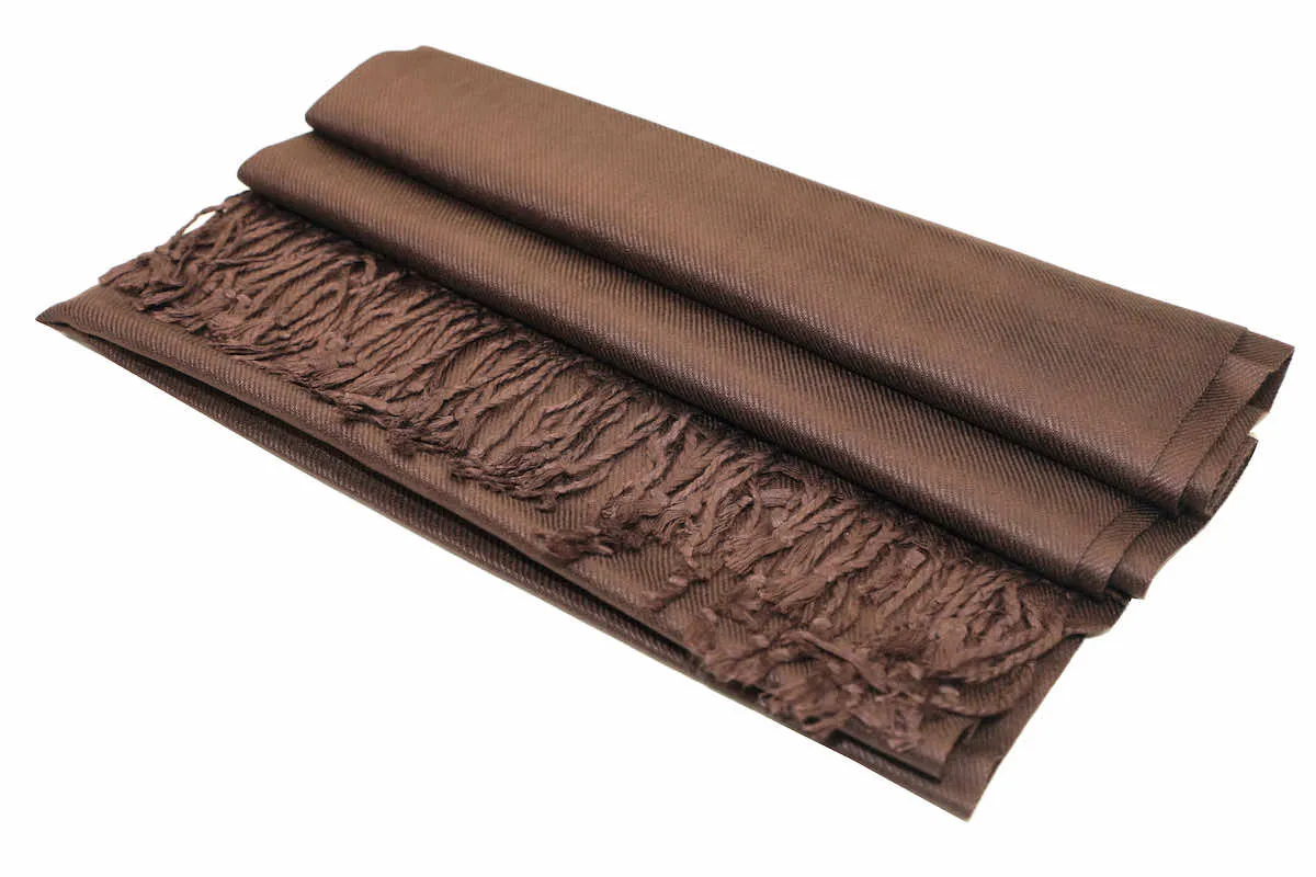 Achillea Dark Brown Pashmina Scarf