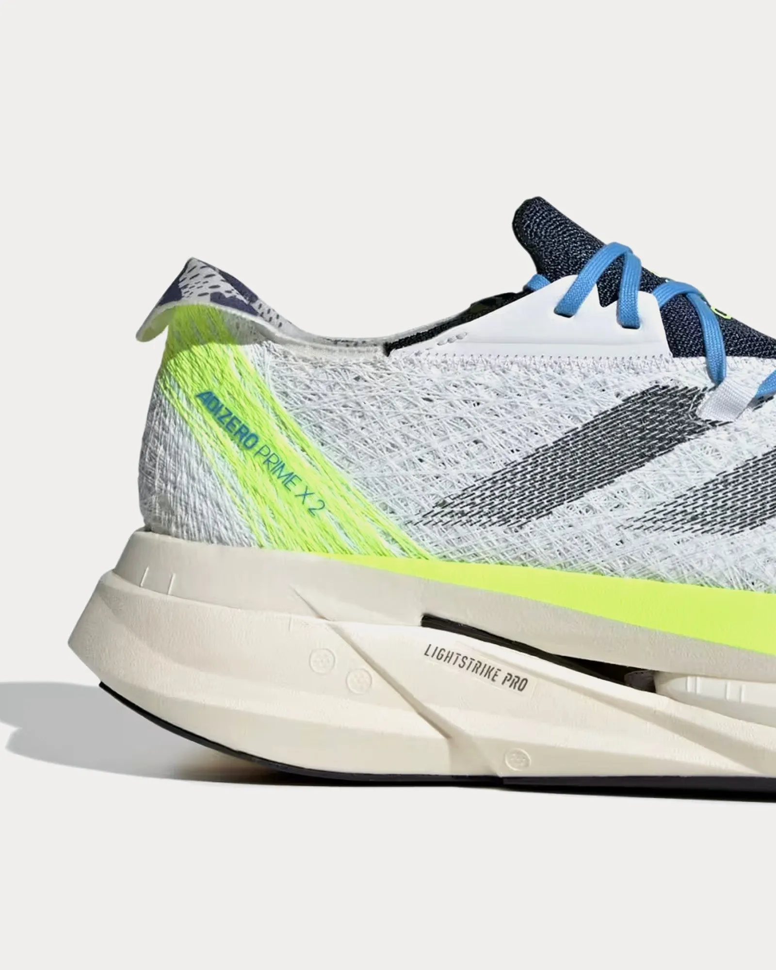 Adizero Prime X 2.0 Strung Cloud White / Core Black / Wonder Silver Running Shoes