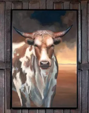 Ahead of the Storm - Framed Bull Art