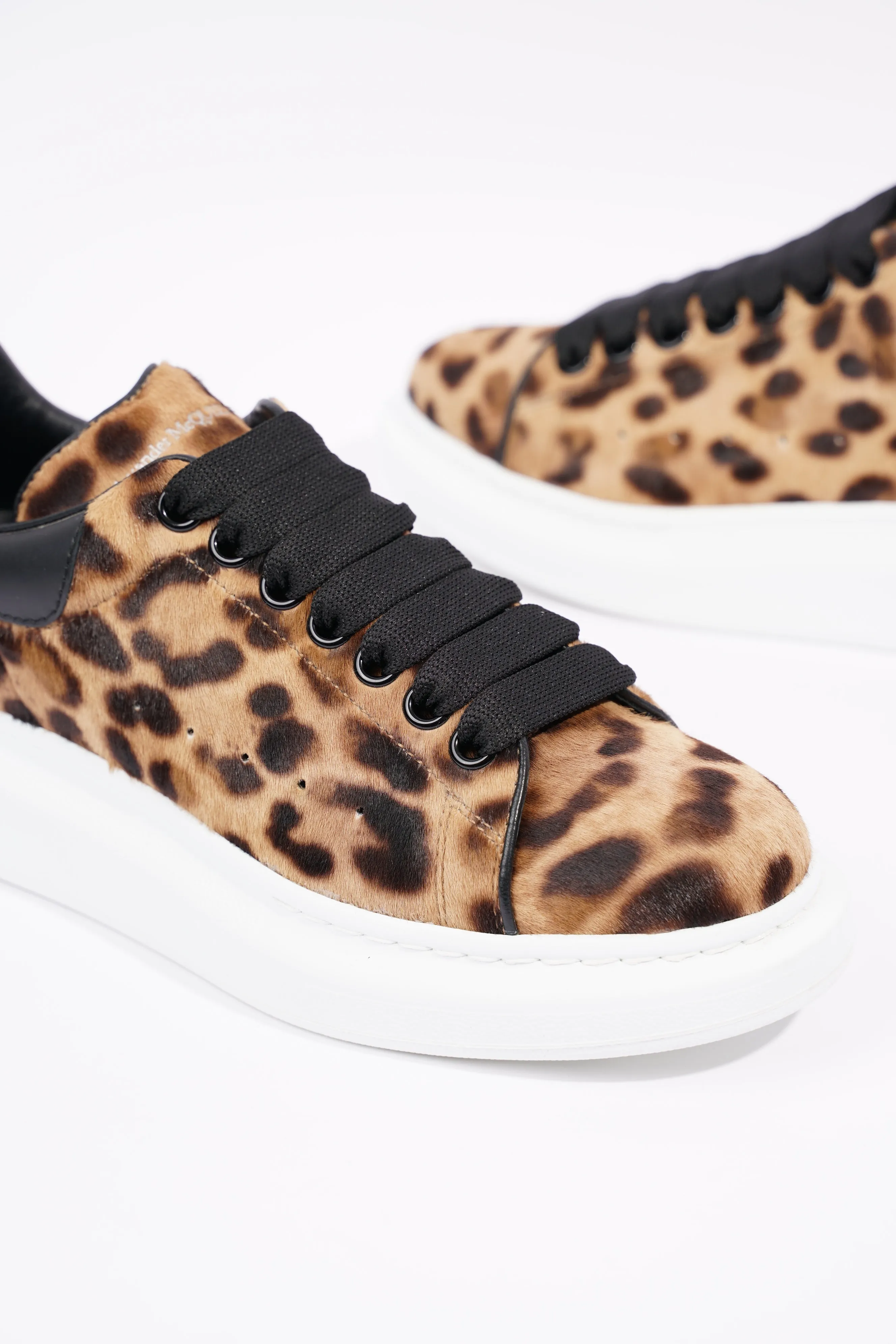 Alexander McQueen Womens Oversized Sneaker Leopard Print EU 38 / UK 5