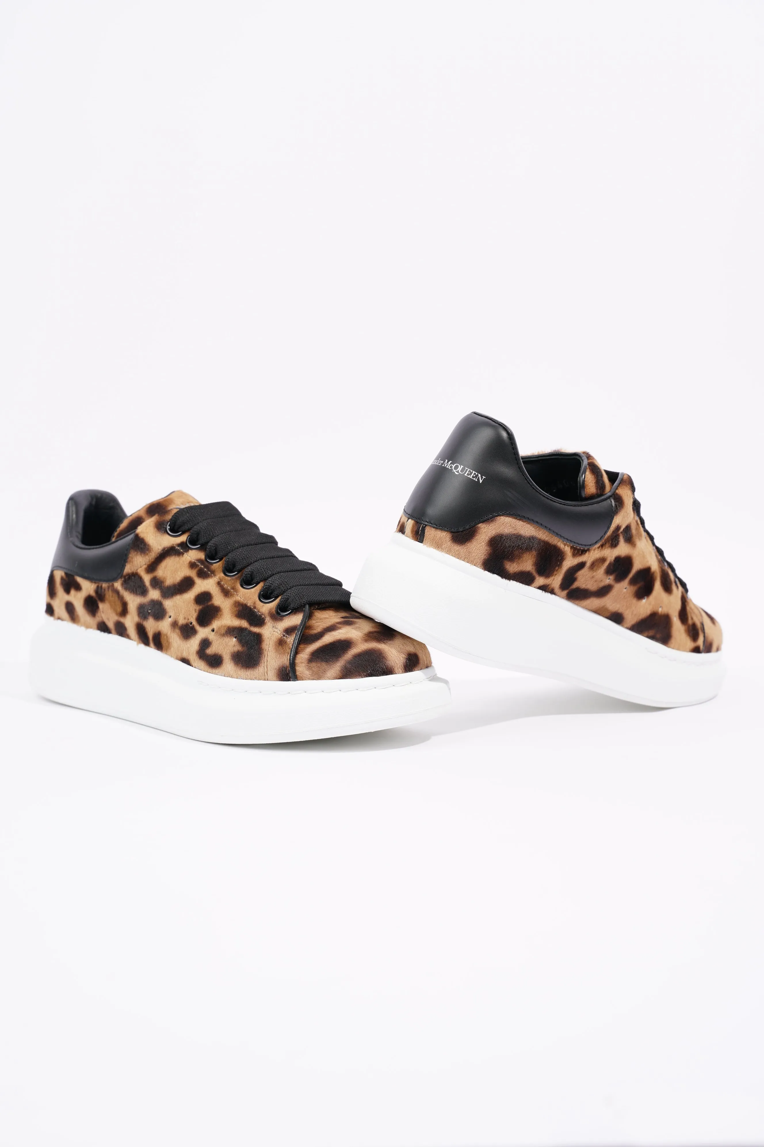 Alexander McQueen Womens Oversized Sneaker Leopard Print EU 38 / UK 5