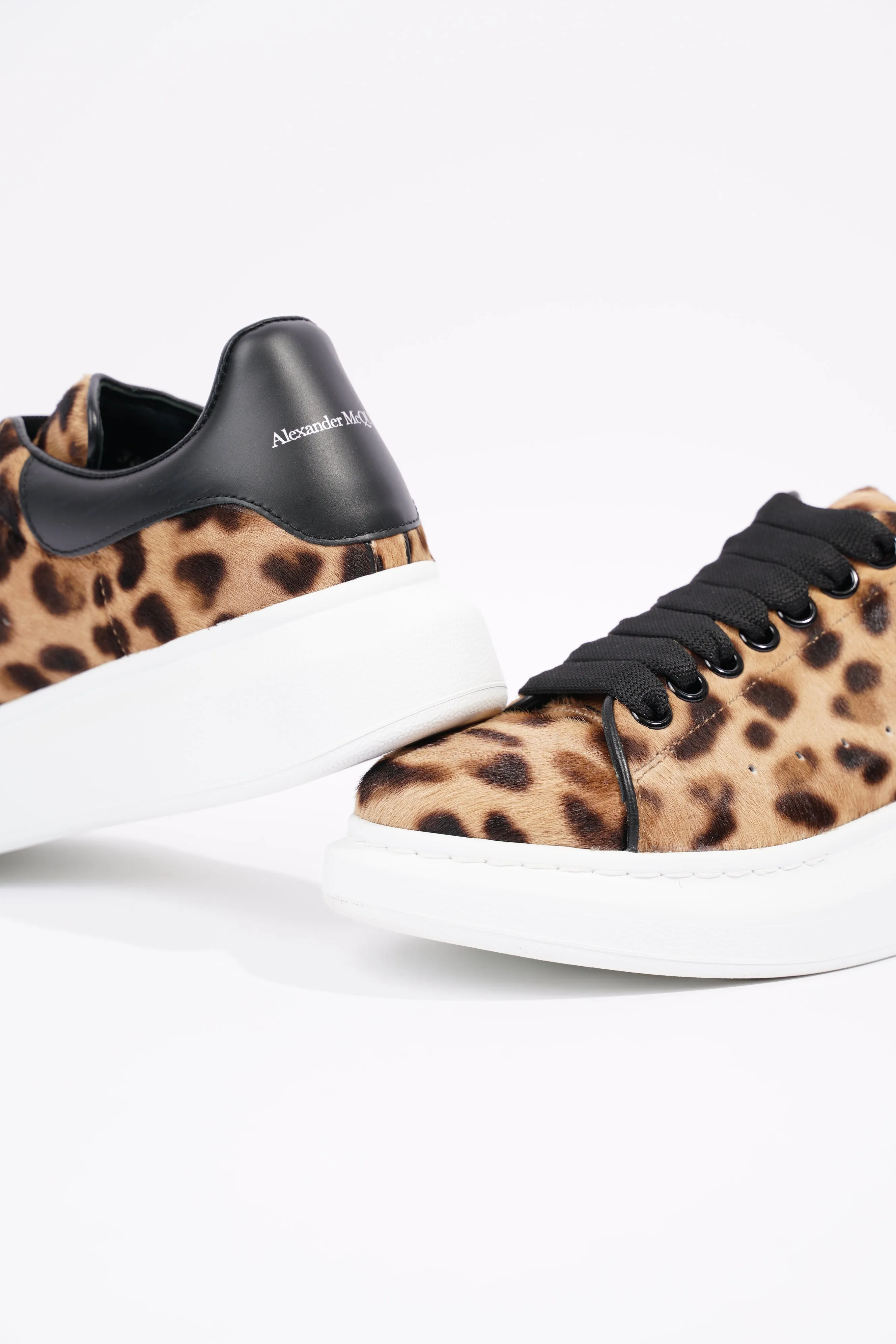 Alexander McQueen Womens Oversized Sneaker Leopard Print EU 38 / UK 5