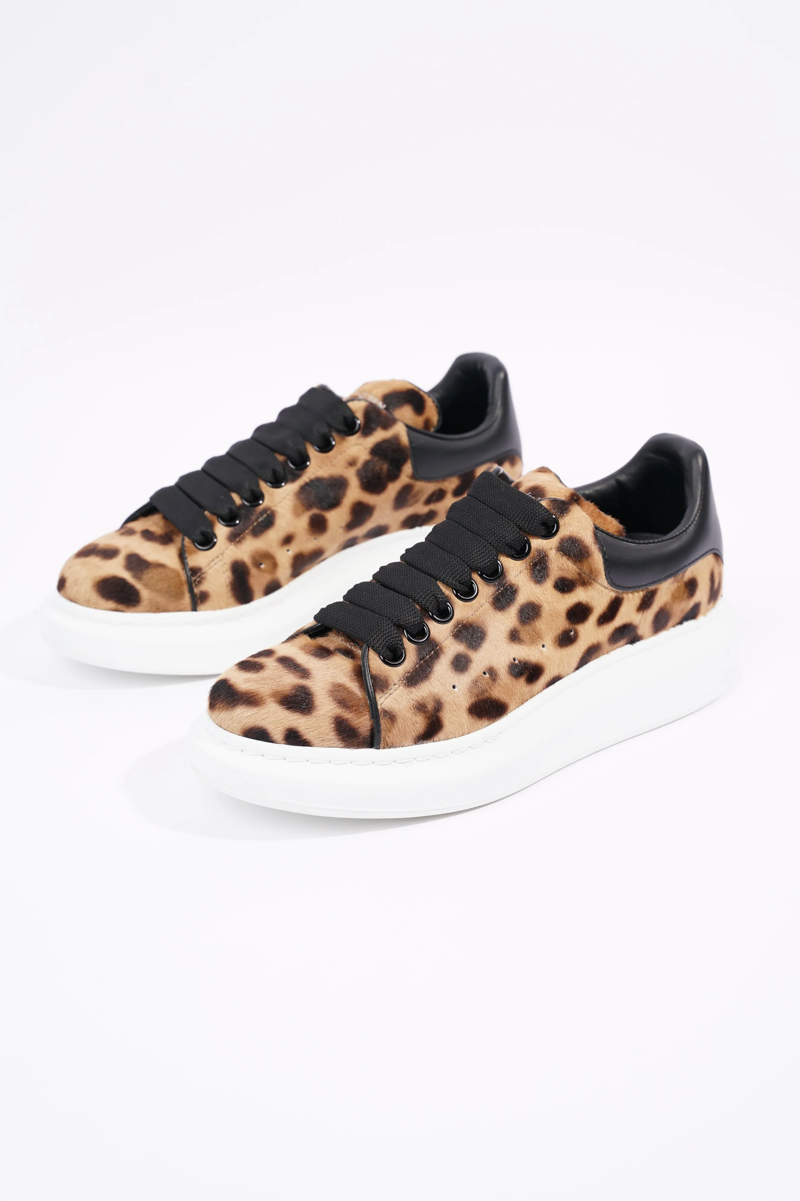 Alexander McQueen Womens Oversized Sneaker Leopard Print EU 38 / UK 5