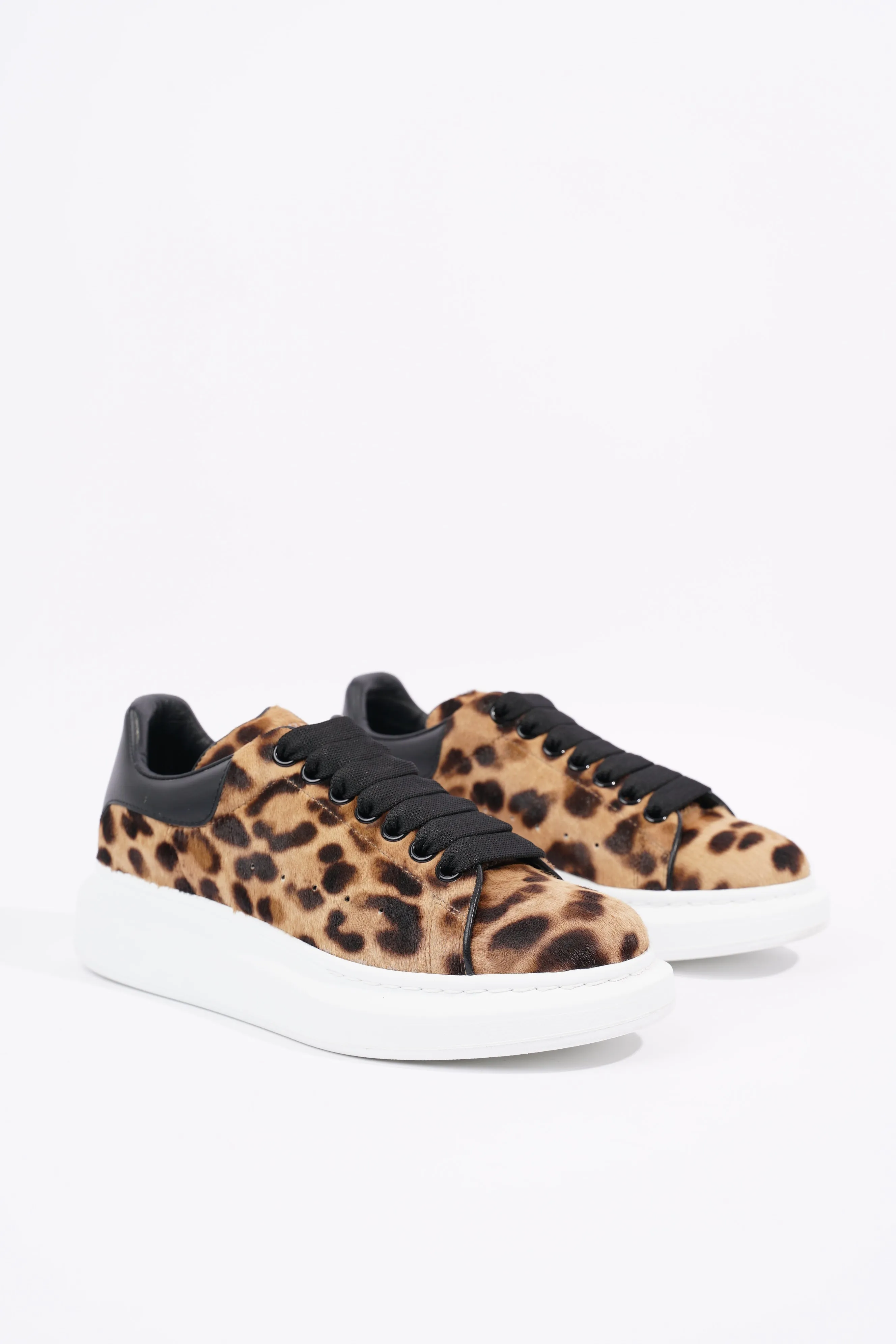 Alexander McQueen Womens Oversized Sneaker Leopard Print EU 38 / UK 5