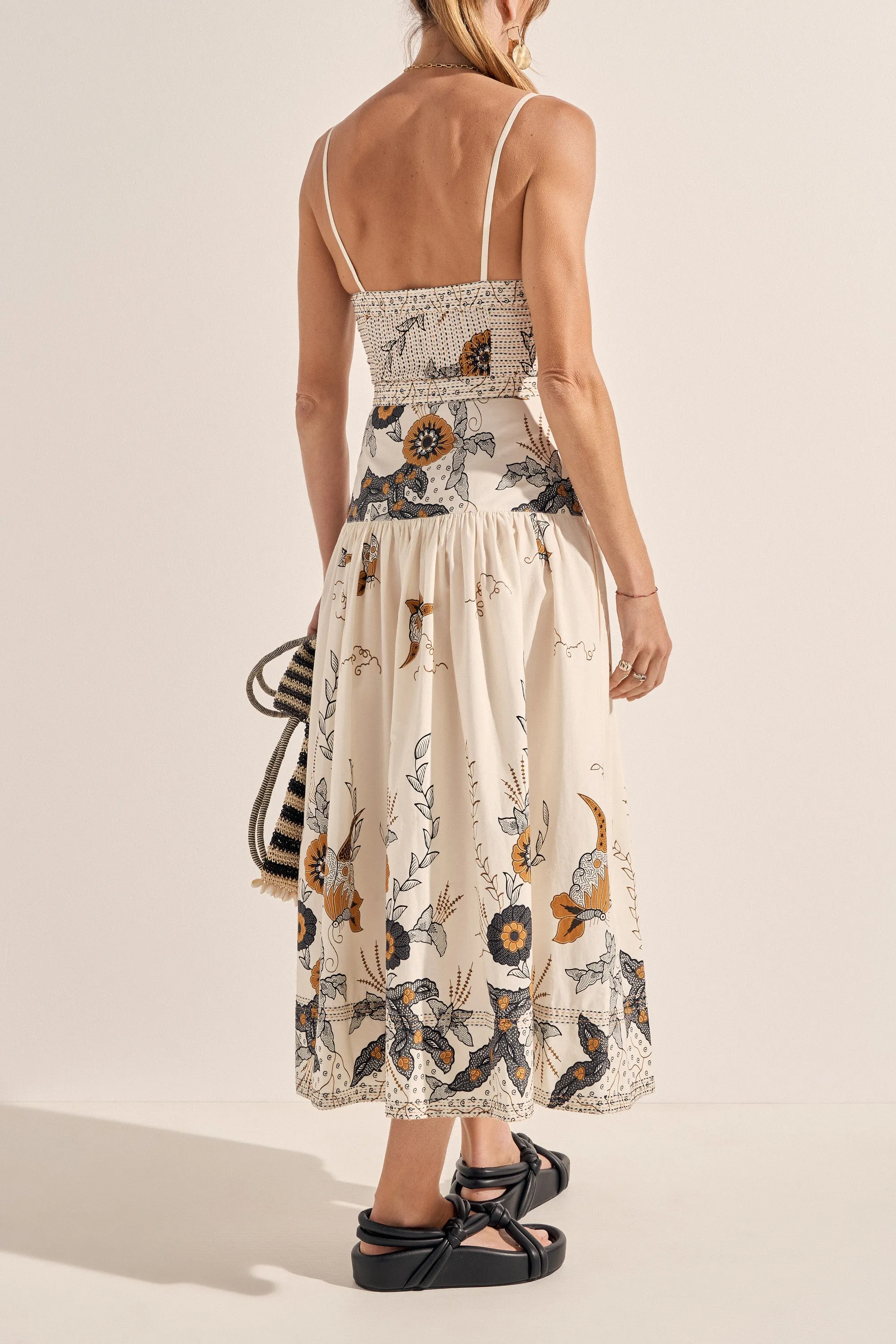 Aphrodite Cream Batik Print Dress