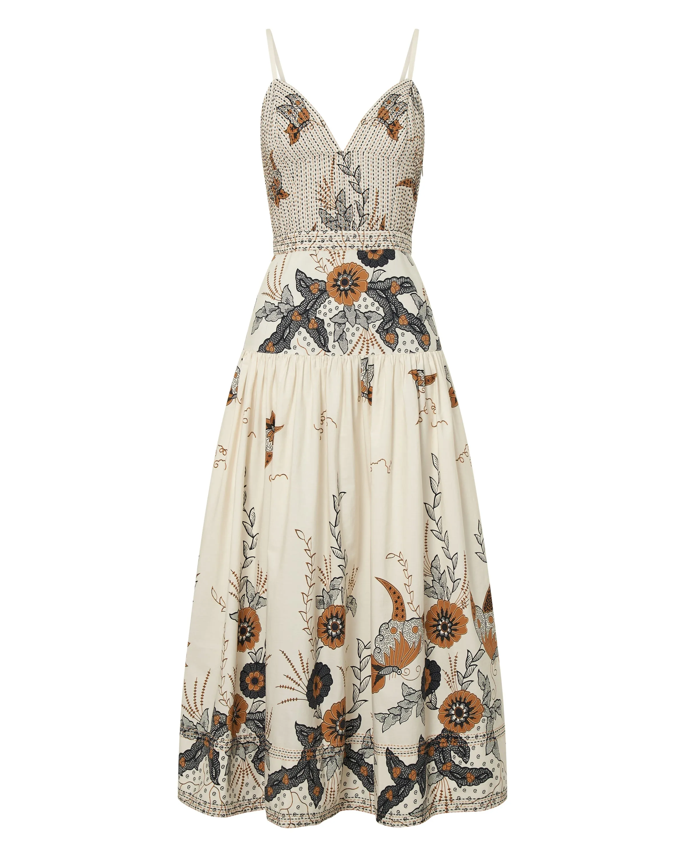 Aphrodite Cream Batik Print Dress