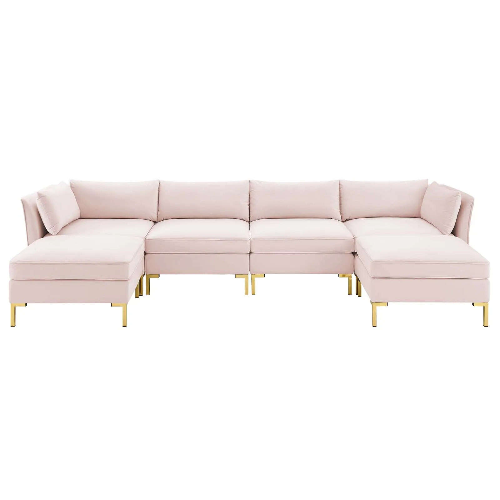 Ardent 6-Piece Performance Velvet Sectional Sofa by Modway