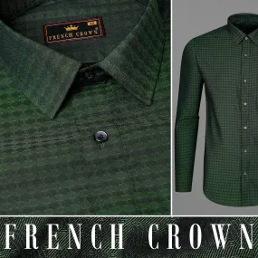 Axolotl Green and Jade Black Dobby Textured Premium Giza Cotton Shirt Axolotl Green and Jade Black Dobby Textured Premium Giza Cotton Shirt