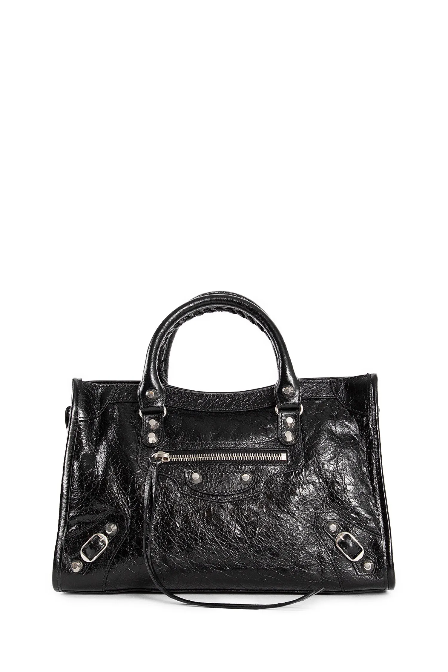 BALENCIAGA WOMAN BLACK TOP HANDLE BAGS