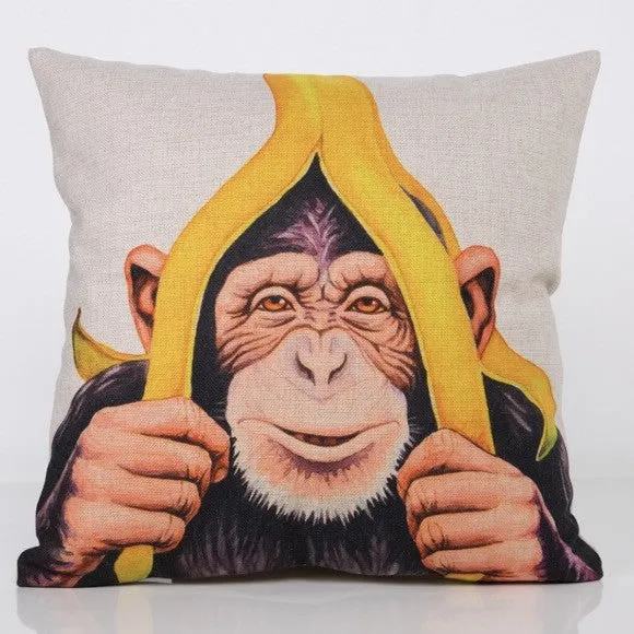 Banana Chimp Cushion Cover