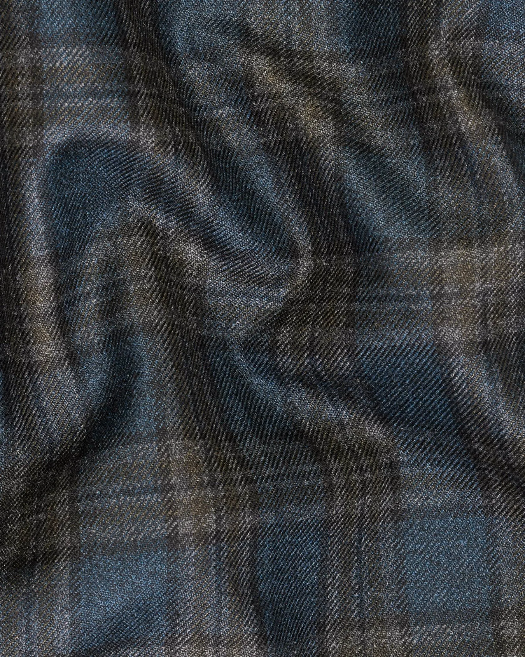 Bayoux Blue with brown Windowpane Wool Rich Blazer