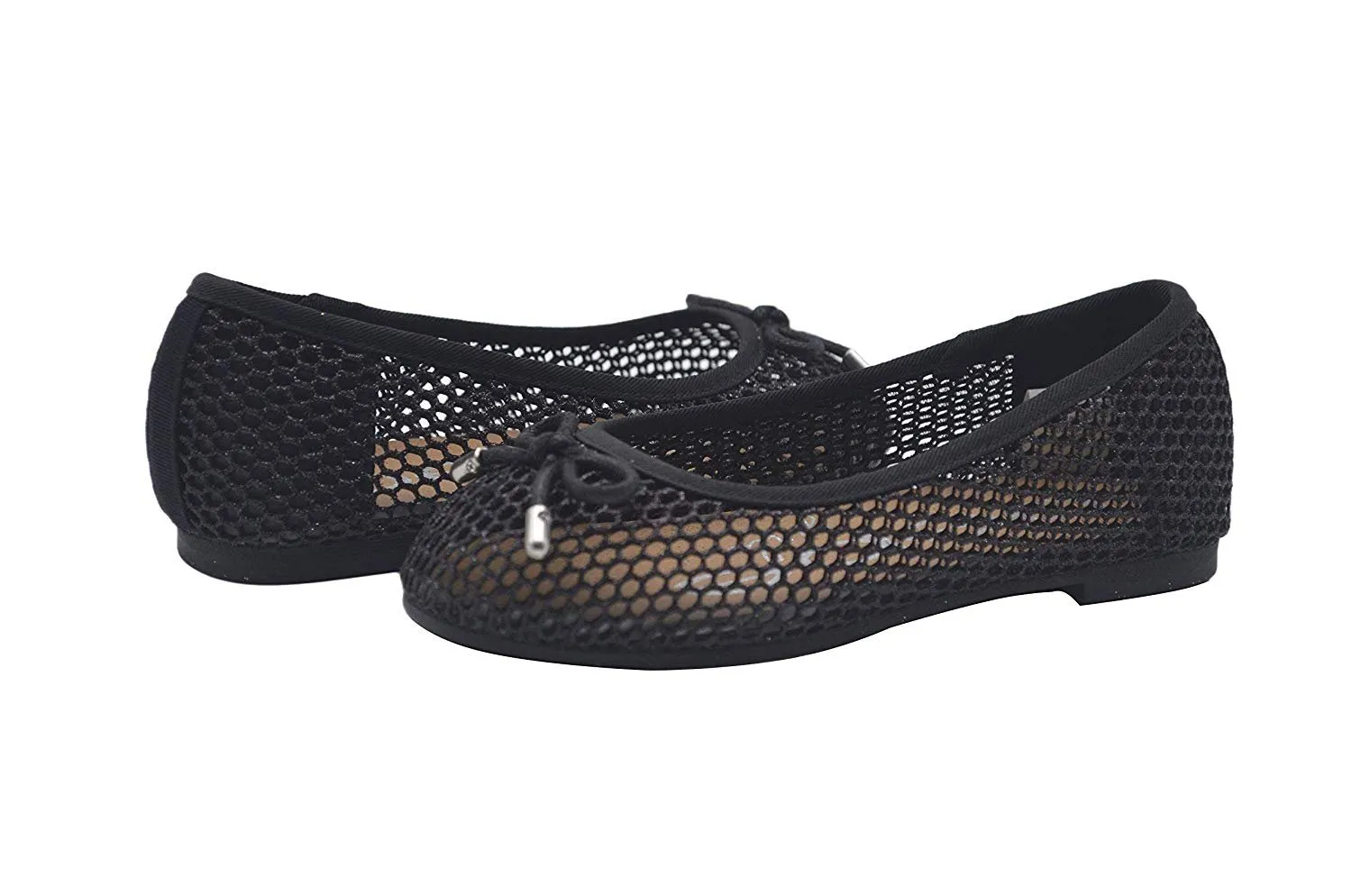 bebe Girls Ballet Flats Little Kid Glitter Mesh Slip On Sandals