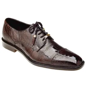 Belvedere Batta Chocolate Genuine Ostrich Men's Oxford Belvedere Batta Chocolate Genuine Ostrich Men's Oxford