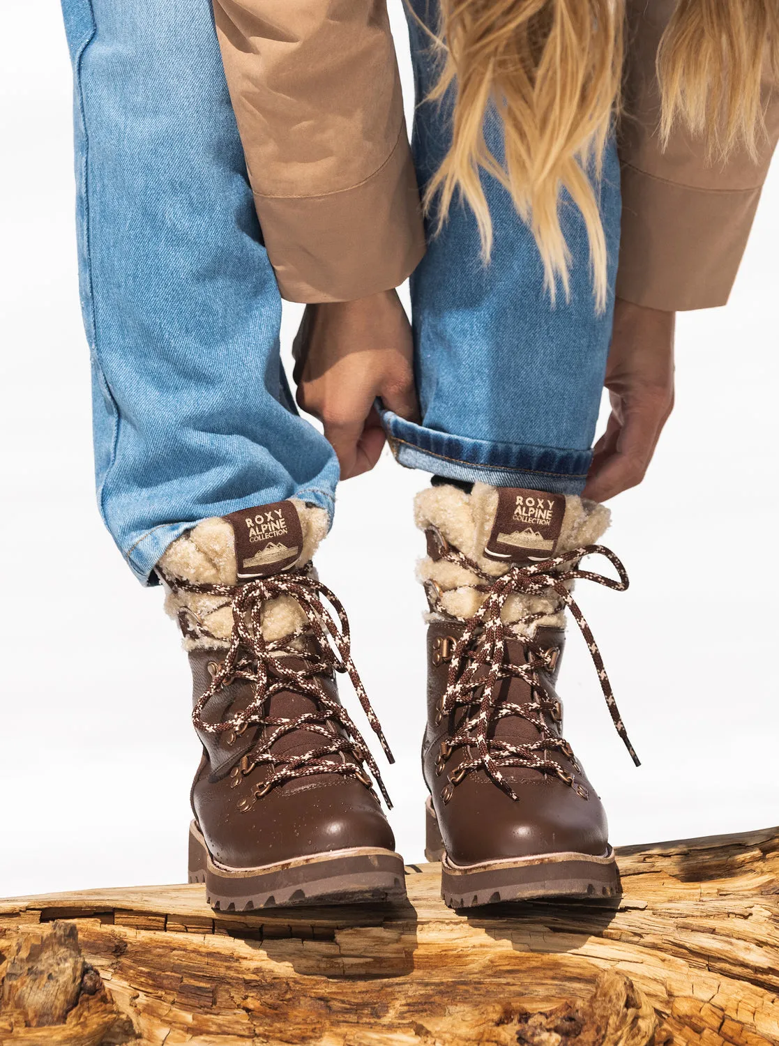 Brandi Lace-Up Boots - Chocolate