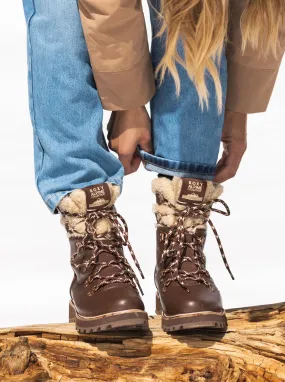 Brandi Lace-Up Boots - Chocolate Brandi Lace-Up Boots - Chocolate