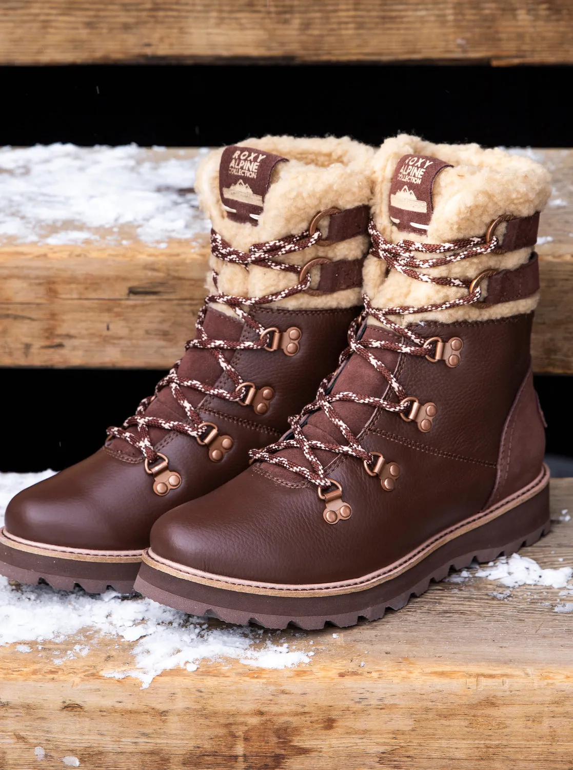 Brandi Lace-Up Boots - Chocolate