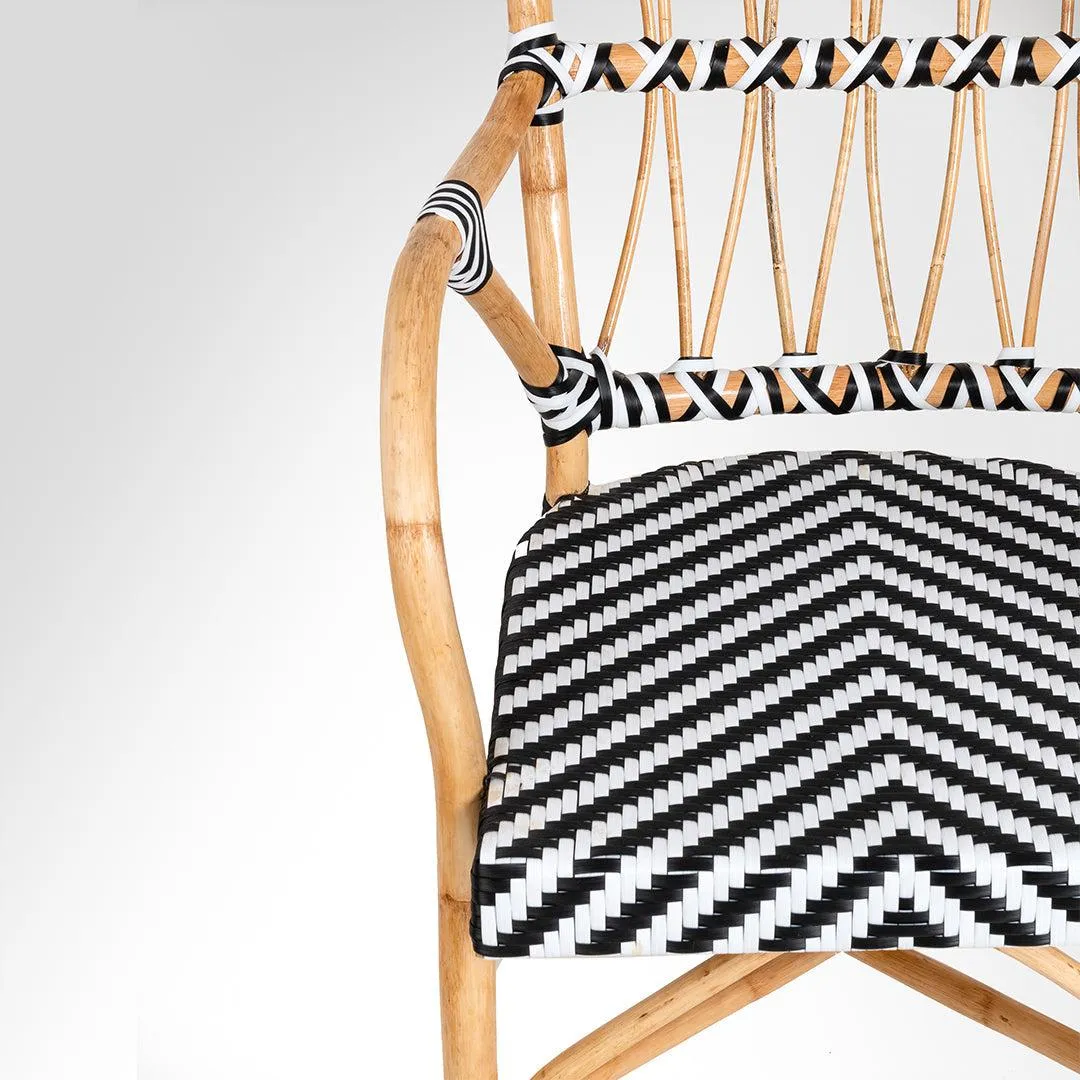 C Popsicle Cane Chair With Arms