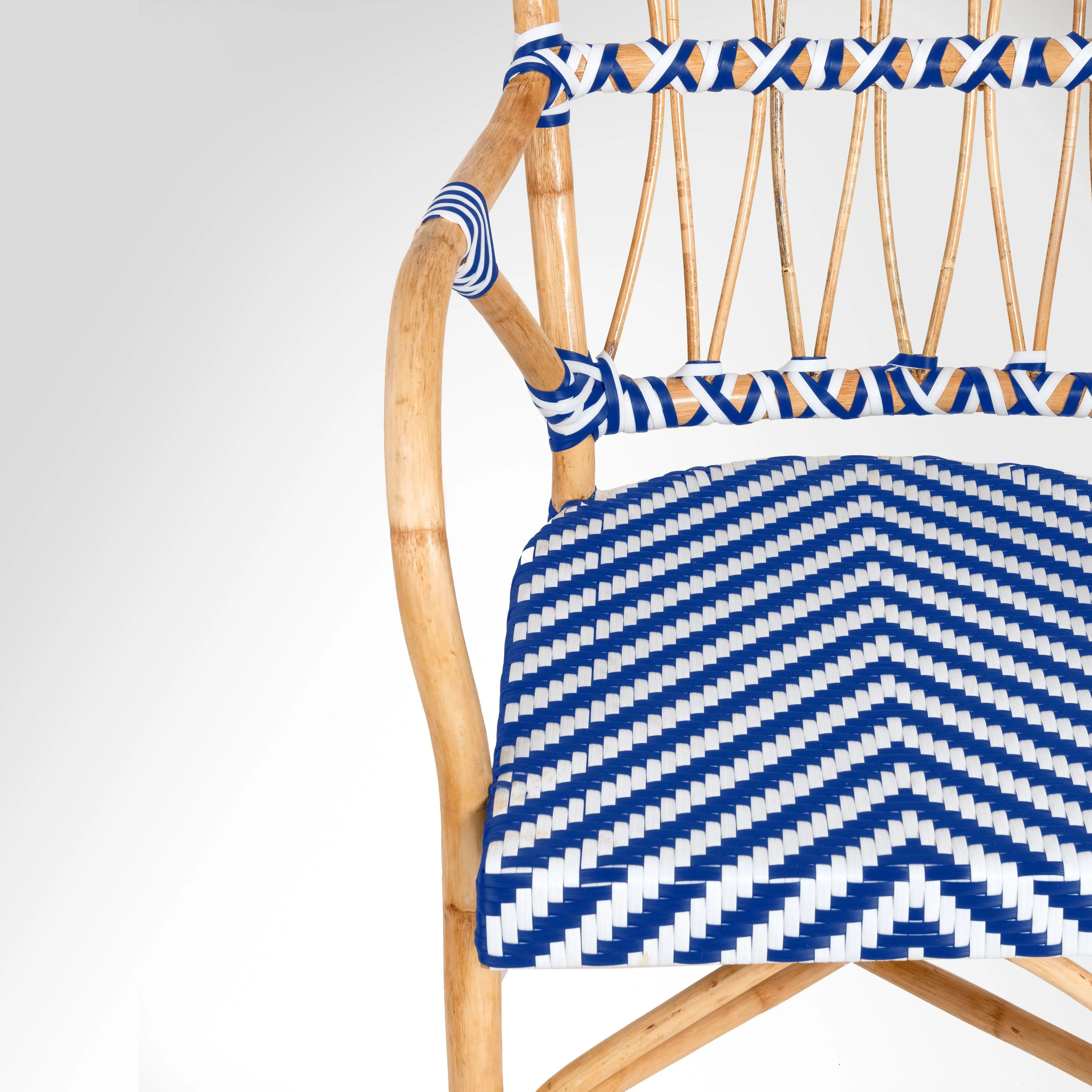 C Popsicle Cane Chair With Arms