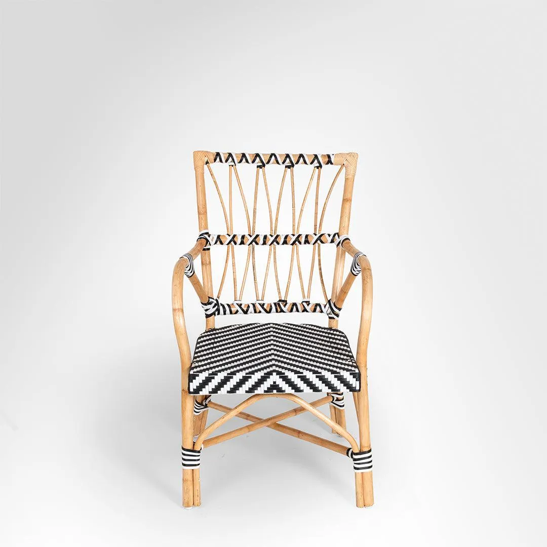 C Popsicle Cane Chair With Arms