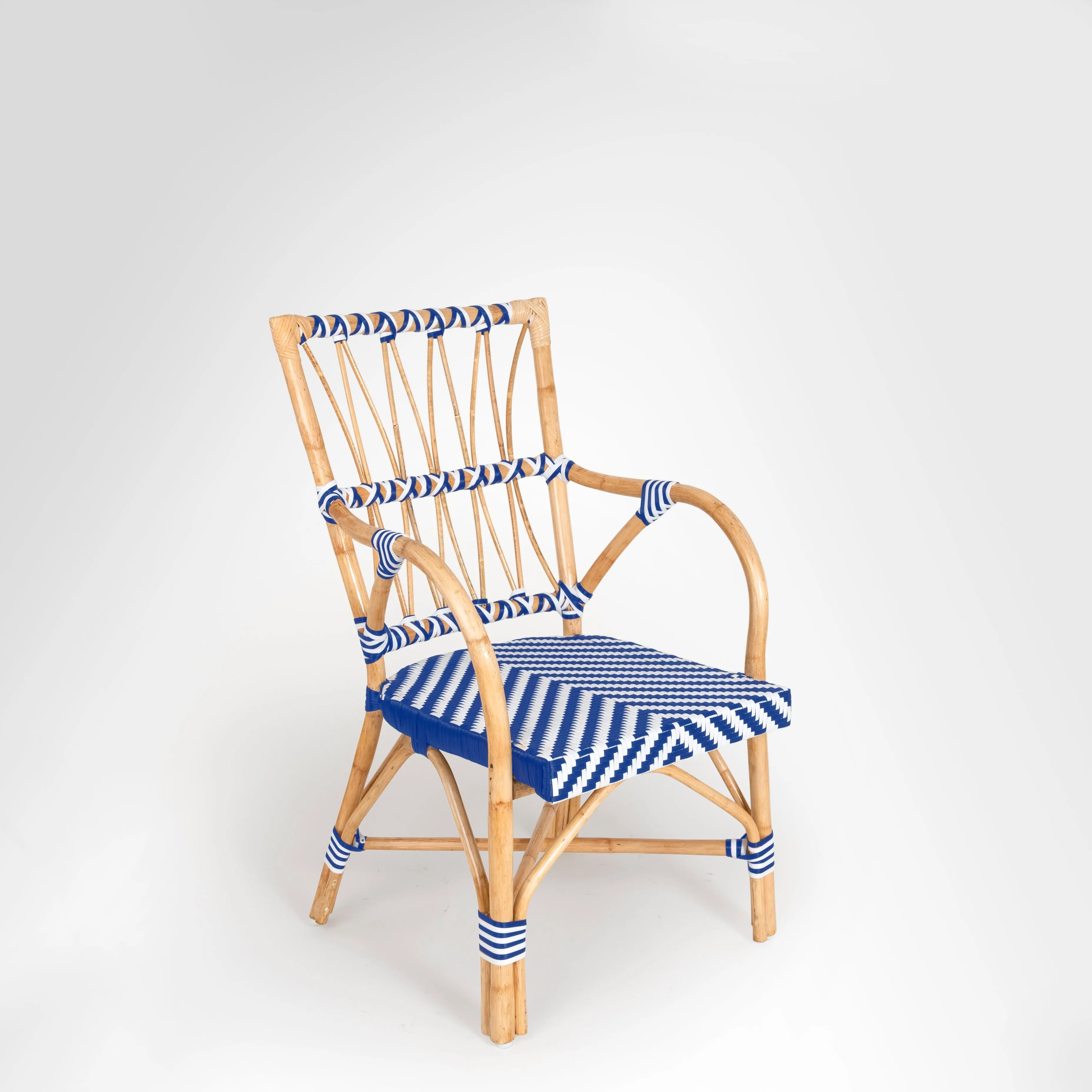 C Popsicle Cane Chair With Arms