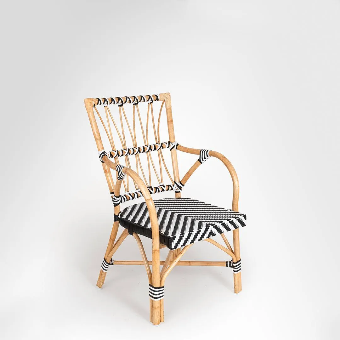 C Popsicle Cane Chair With Arms