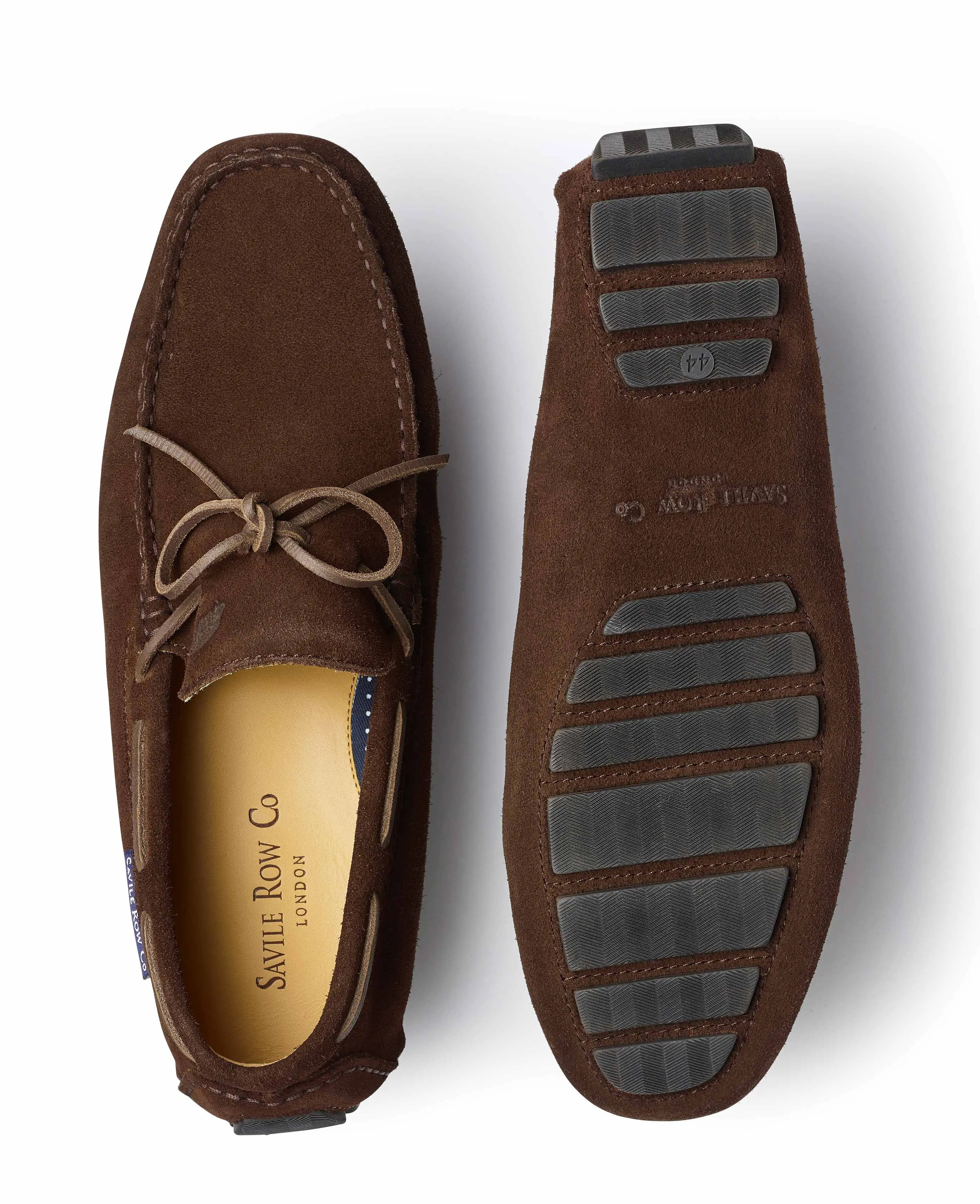 Chocolate Brown Suede Driving Shoes