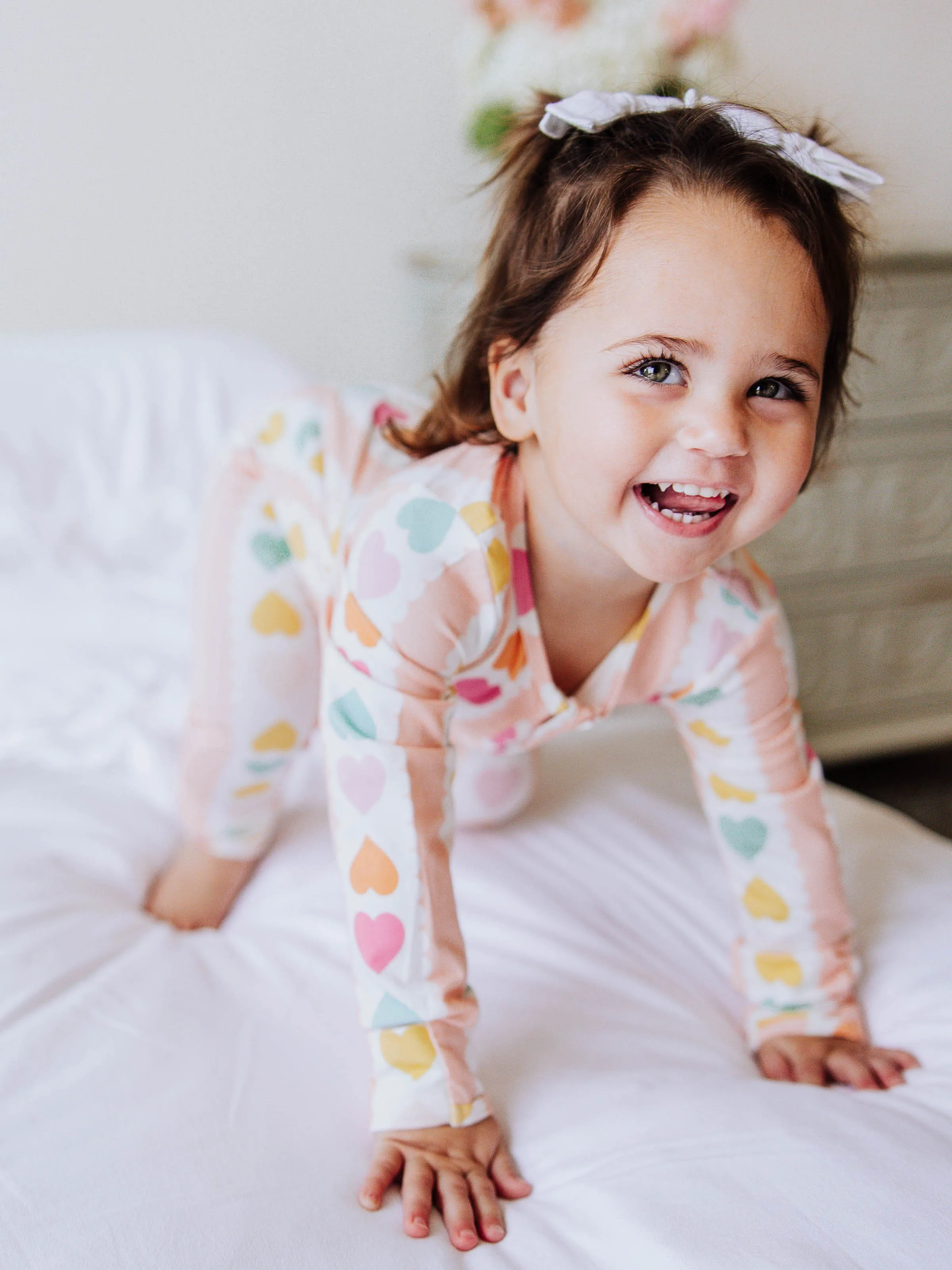Cloud Layette - Rainbow Hearts