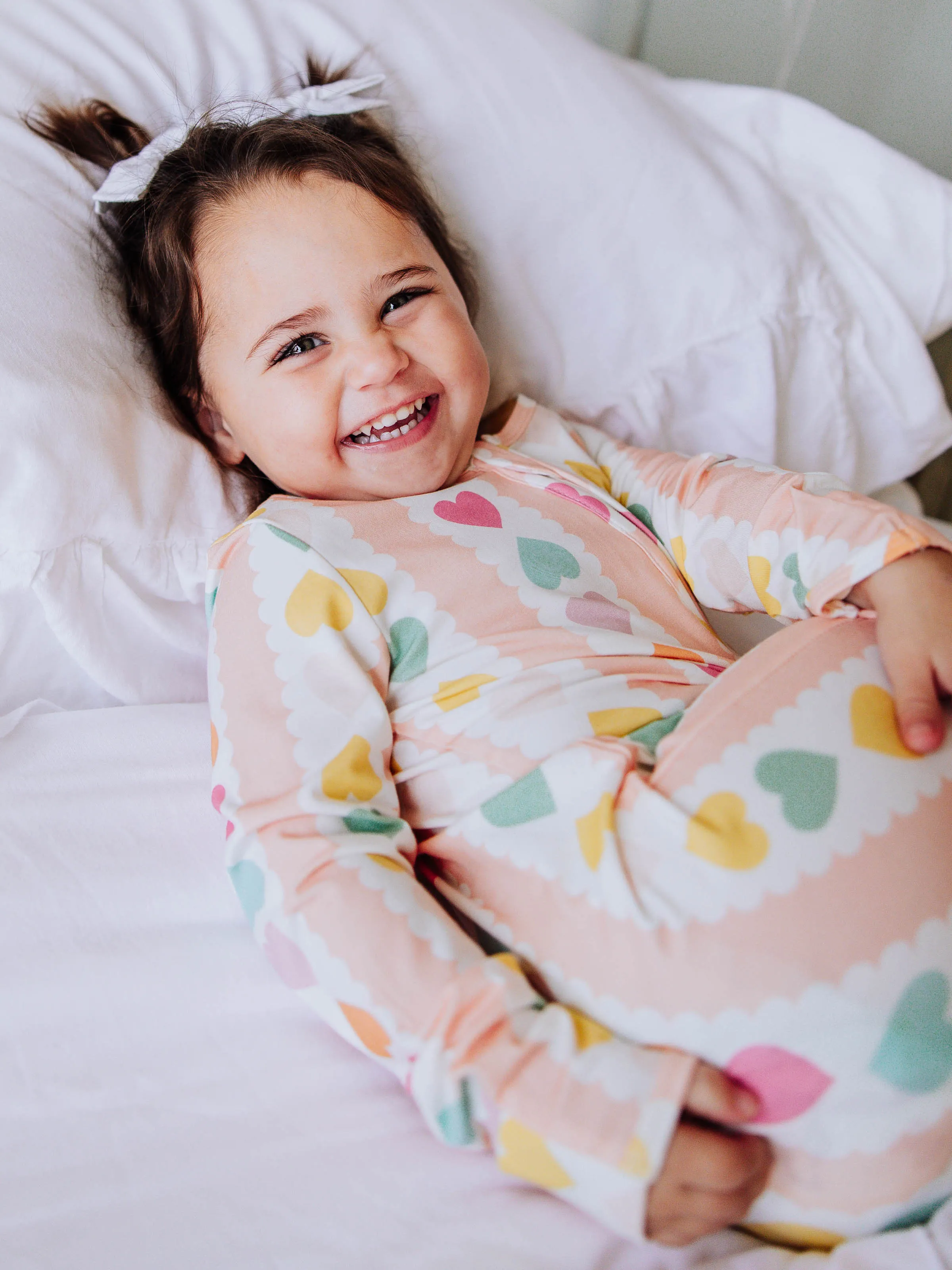 Cloud Layette - Rainbow Hearts