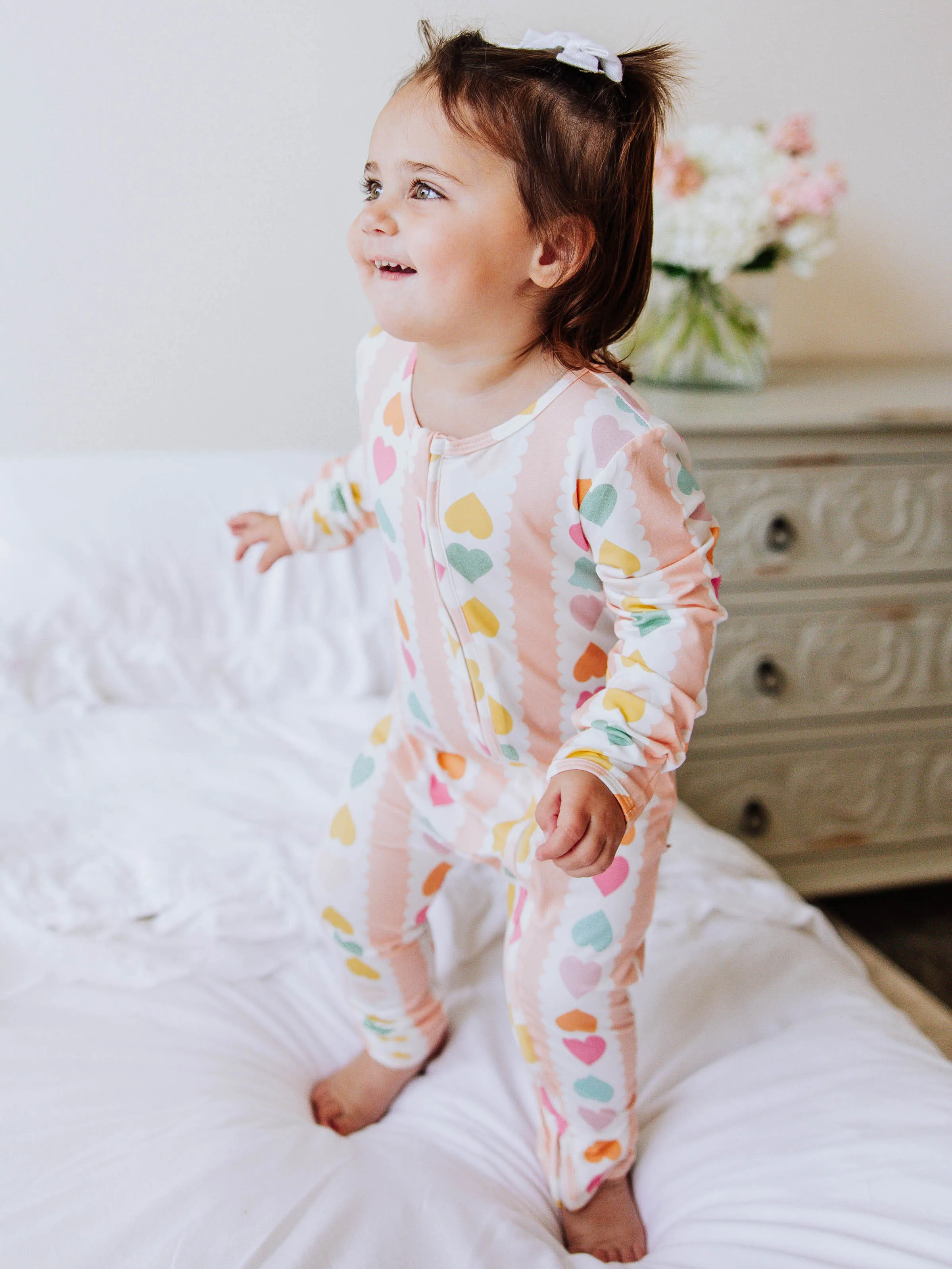 Cloud Layette - Rainbow Hearts