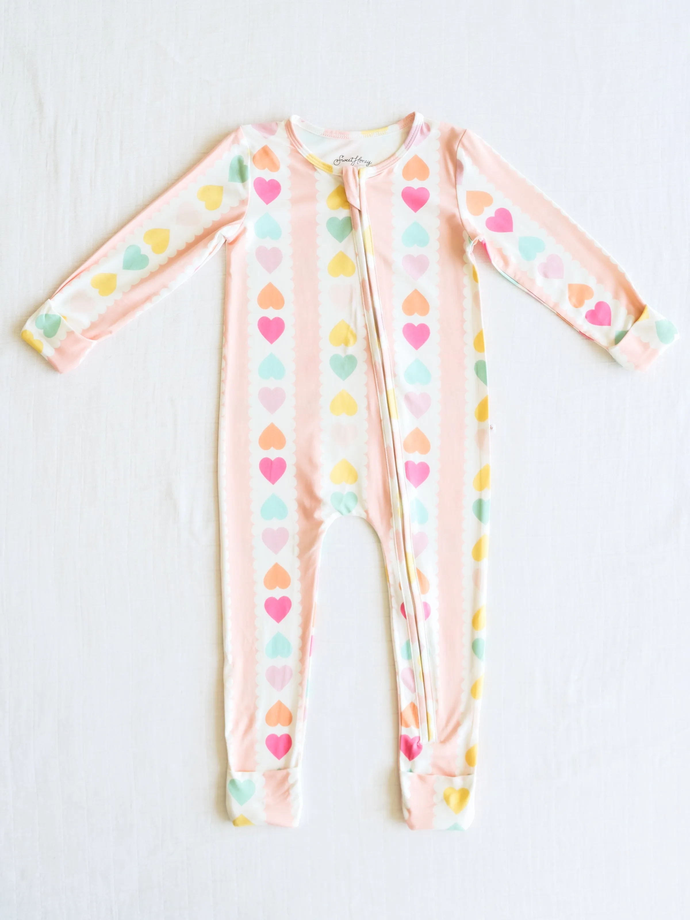 Cloud Layette - Rainbow Hearts