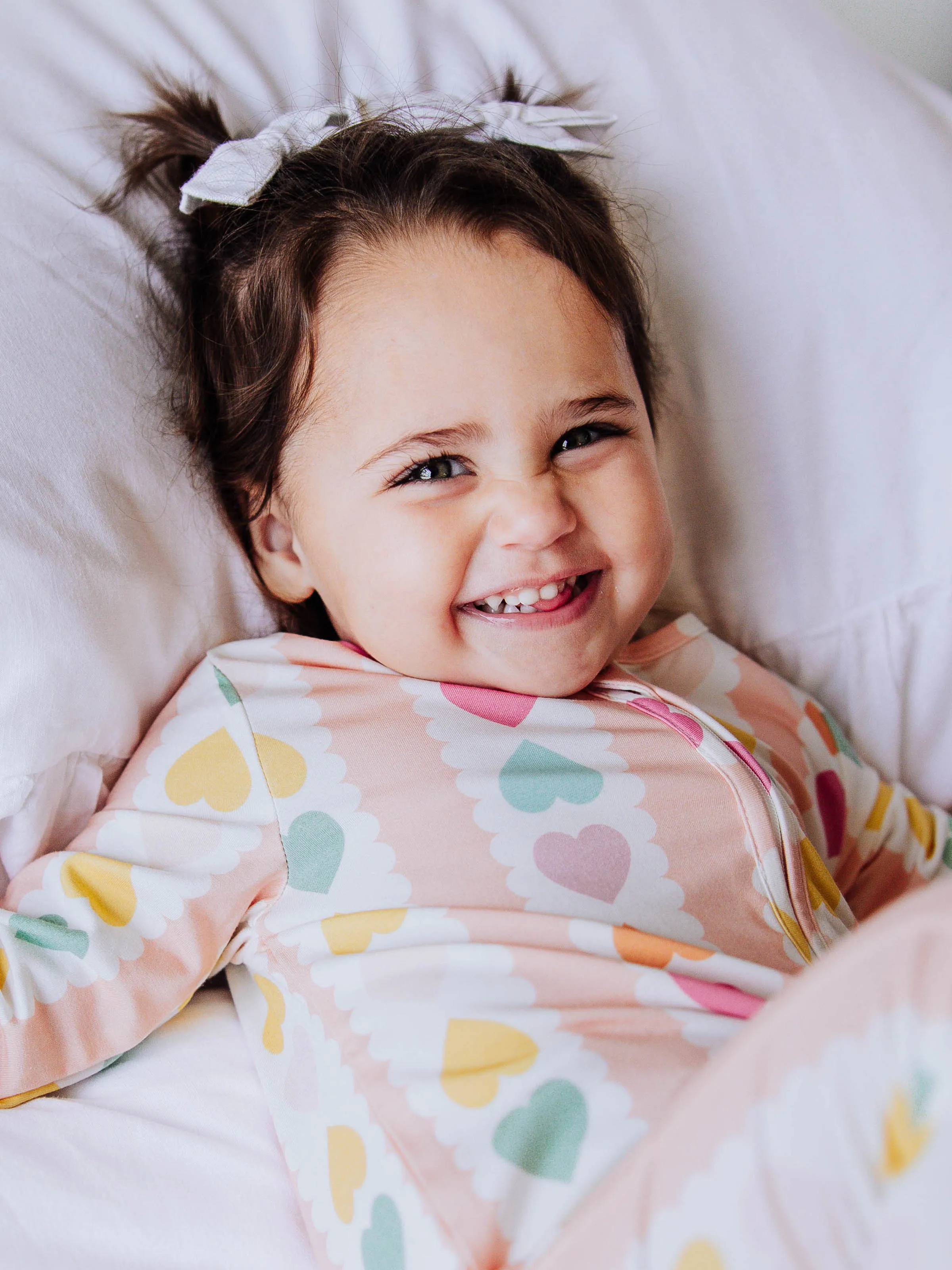 Cloud Layette - Rainbow Hearts