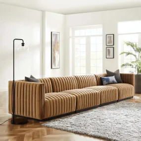 Conjure Channel Tufted Performance Velvet 4-Piece Sofa by Modway Conjure Channel Tufted Performance Velvet 4-Piece Sofa by Modway