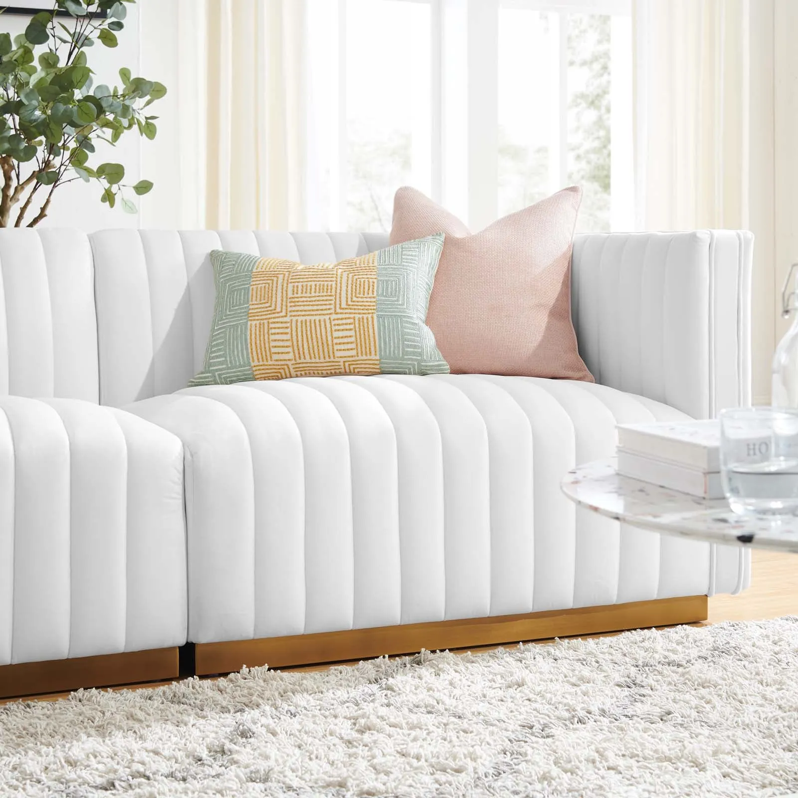 Conjure Channel Tufted Performance Velvet Loveseat by Modway