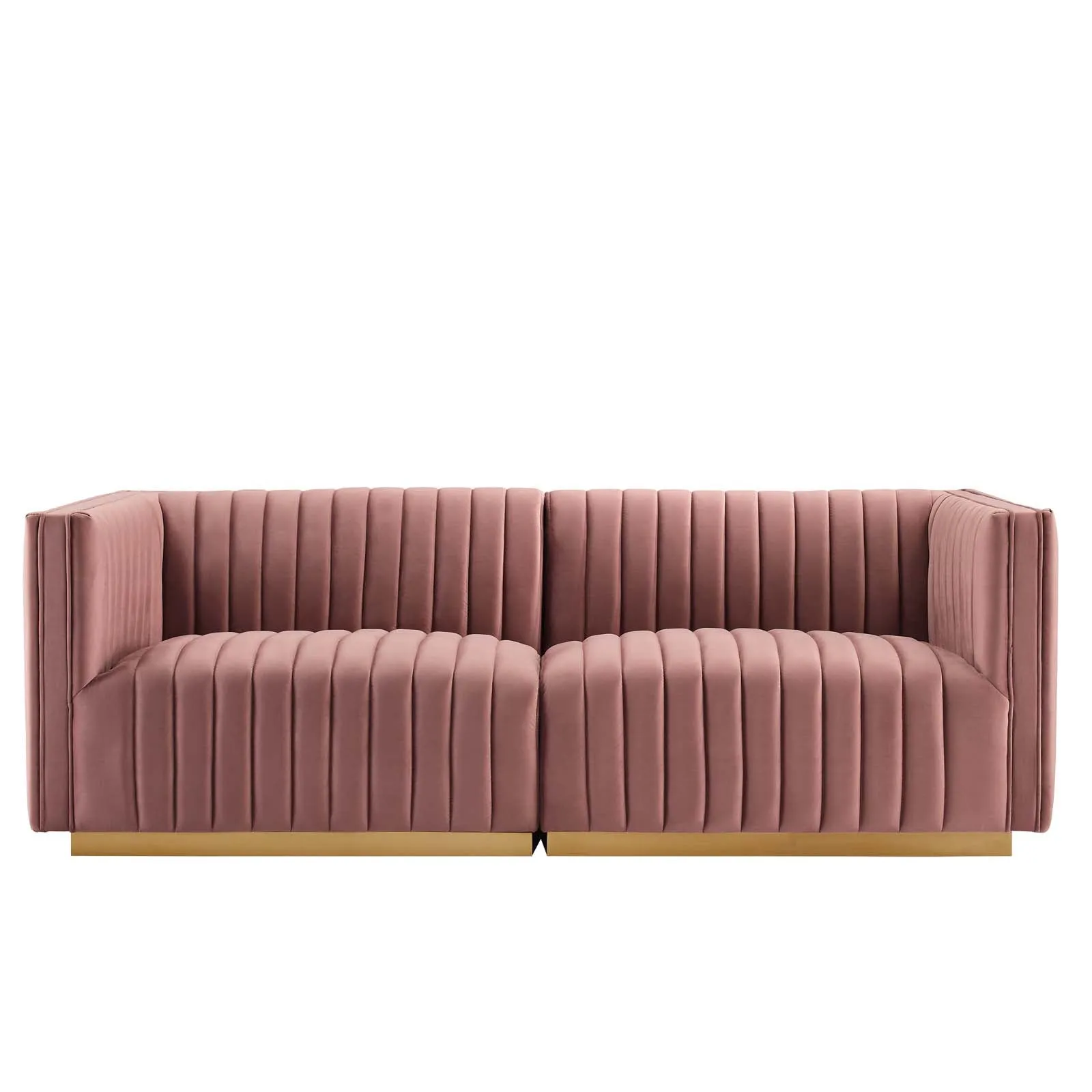 Conjure Channel Tufted Performance Velvet Loveseat by Modway