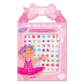 Cutie Stick-On Earrings - 32 Pairs - Pretty Ballerinas Cutie Stick-On Earrings - 32 Pairs - Pretty Ballerinas