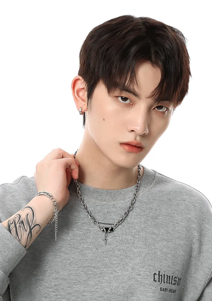 Double Layer Cross Pendant Necklace