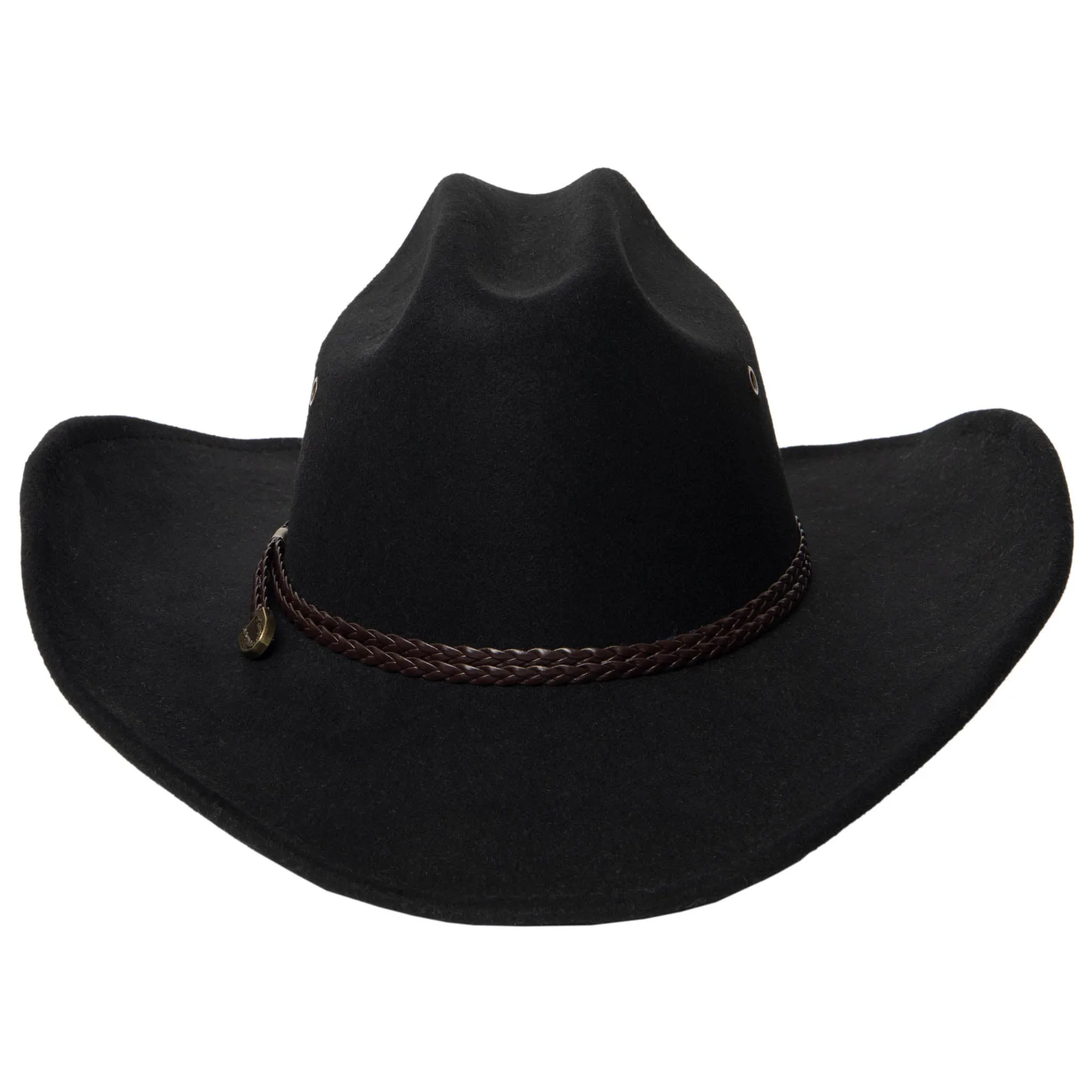 Dwight - Cattleman's Crease Cowboy with Leather Band and Brass Gromets