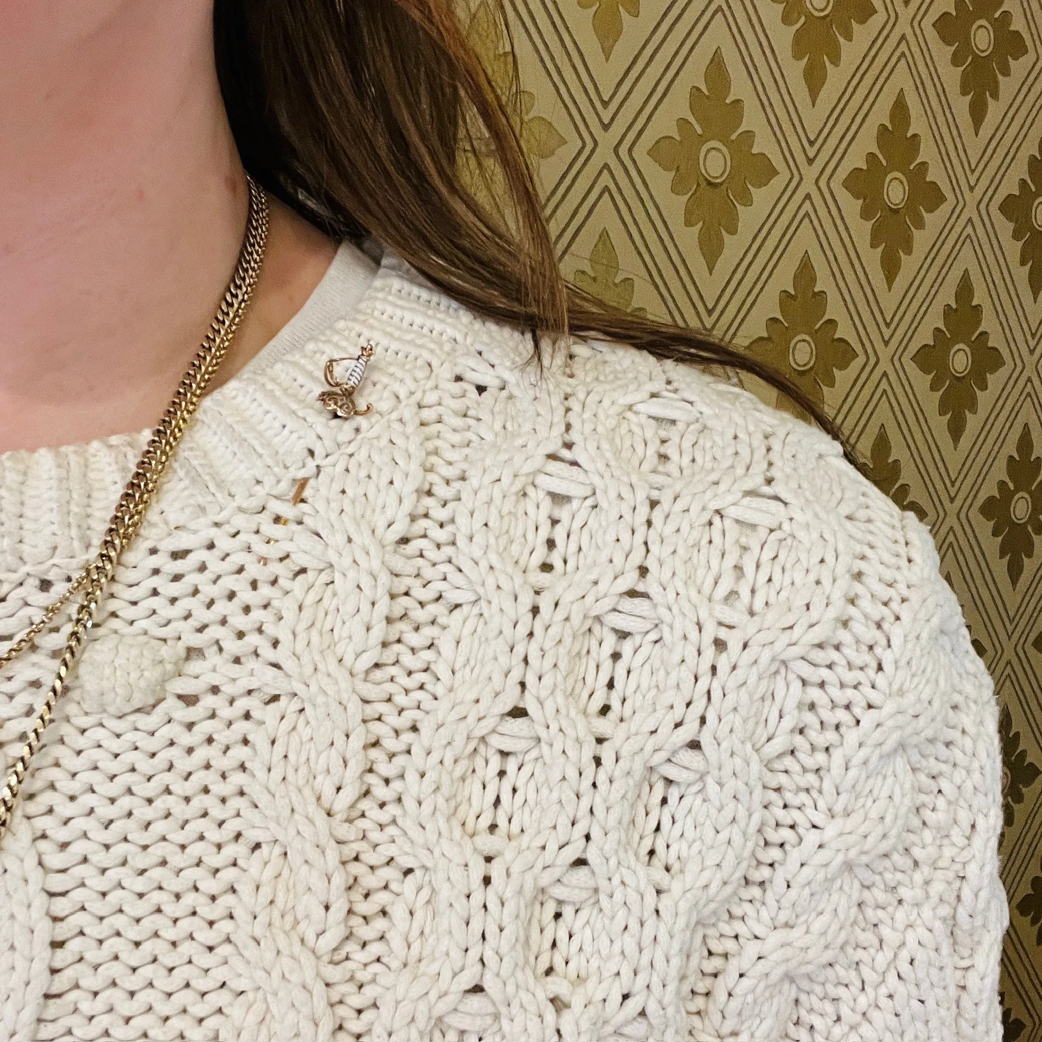 Enameled Gold Rapier Cravat Pin