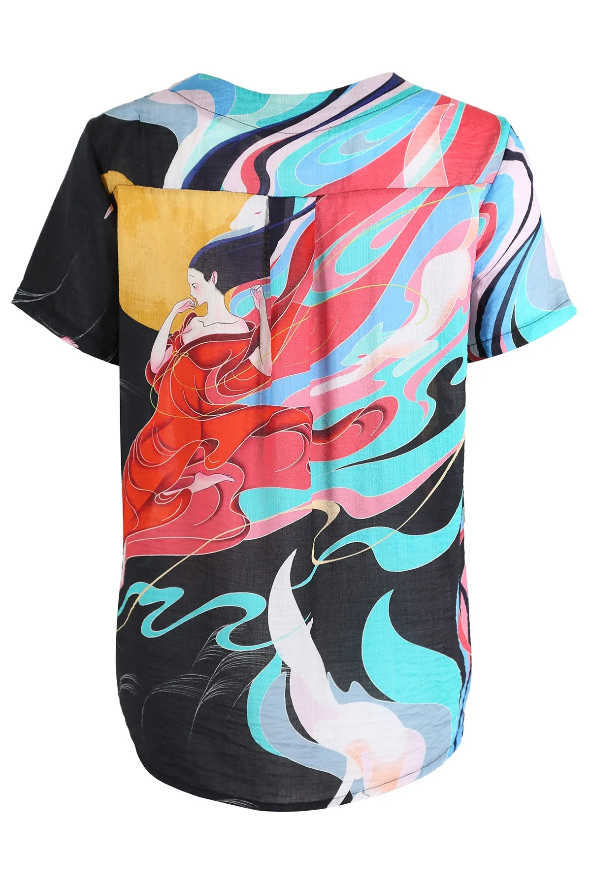 Faith Top Black in Seersucker