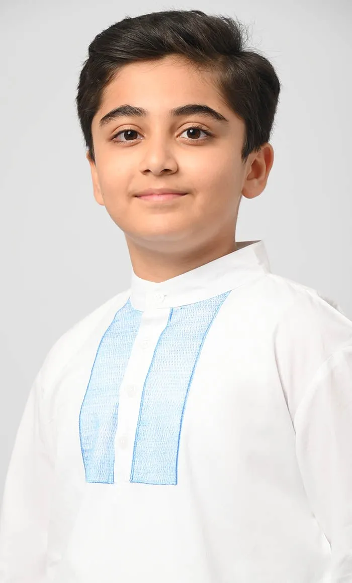 Farhan Muslim Boys Poplin Kurta Pajama Set