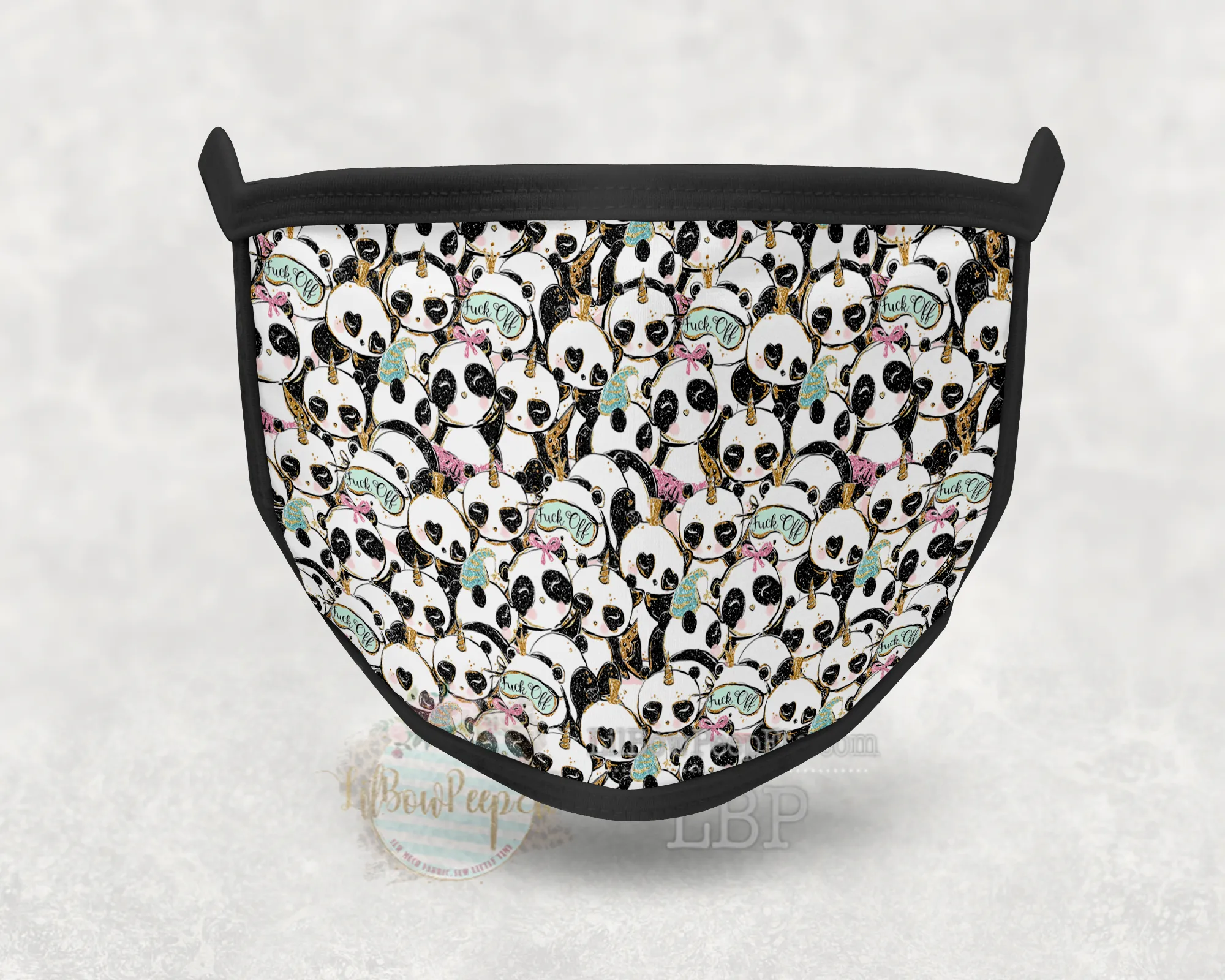 Fuck Off Panda Printed Mask
