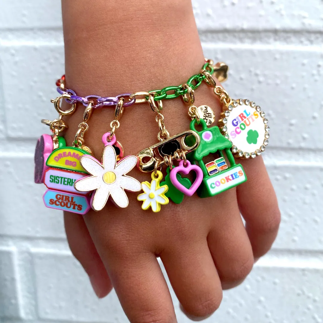 Girl Scout Gold Glitter Daisy Charm