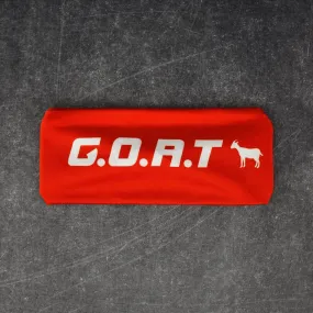 G.O.A.T Red and White Double-sided Wide Headband G.O.A.T Red and White Double-sided Wide Headband