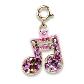 Gold Glitter Music Note Charm Gold Glitter Music Note Charm