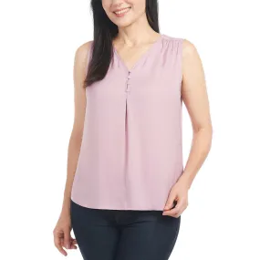 Hilary Radley Women's Sleeveless V-Neck Lightweight Blouse Top Hilary Radley Women's Sleeveless V-Neck Lightweight Blouse Top