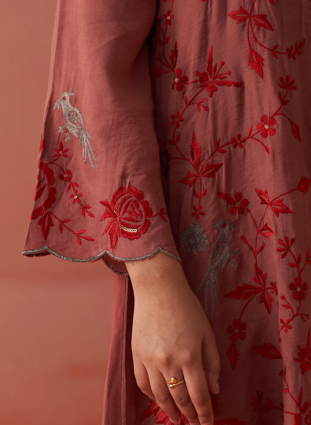 Iqra Redwood Embroidered Cotton Co-ord Set for Women