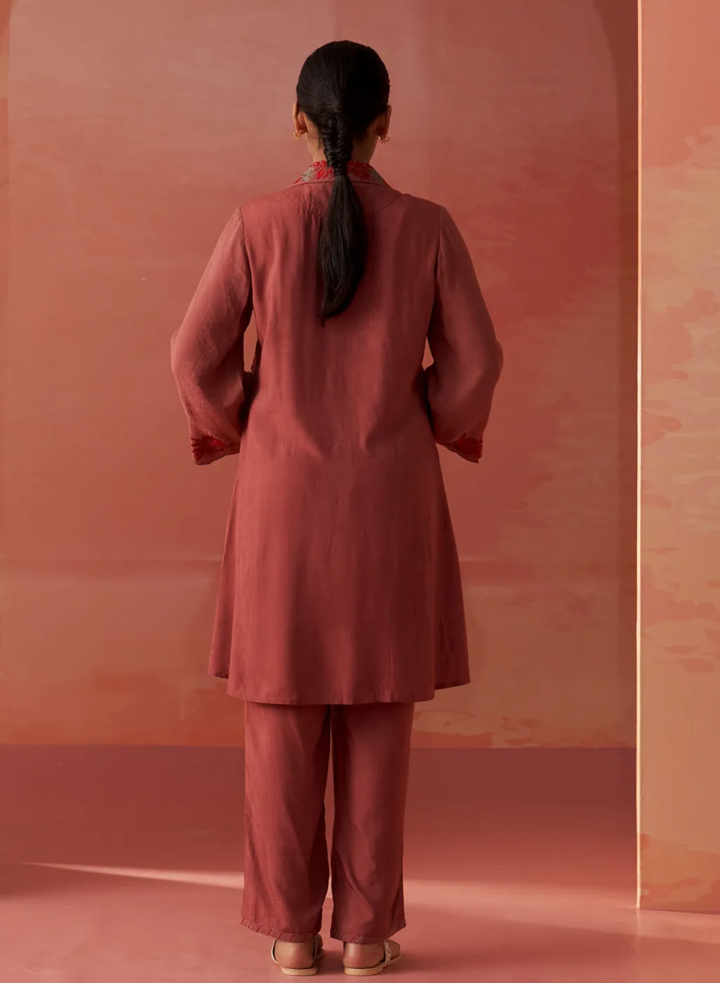 Iqra Redwood Embroidered Cotton Co-ord Set for Women